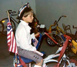 Me setting off to the parade on July 4, 1976 (thanks mom!)