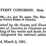 1931 Bill Identifying National Anthem