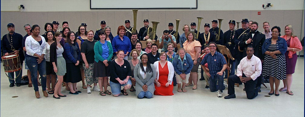 NEH Participants with members of the Federal City Brass Band