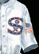 The 1917 Uniforms of the Chicago White Sox, emphasizing both their American League membership and their wartime patriotism.